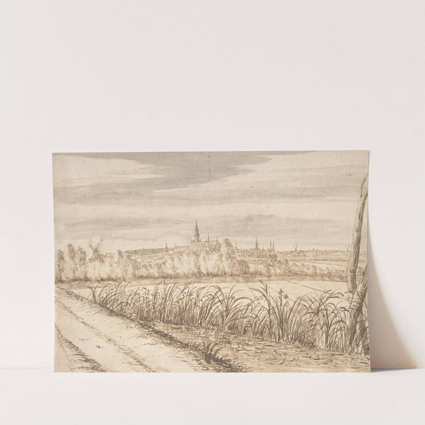 View of Gouda Seen from the Southeast with the Janskerk in the Center (17th century) Farm near Duivendrecht (c. 1916) by Abraham Rutgers