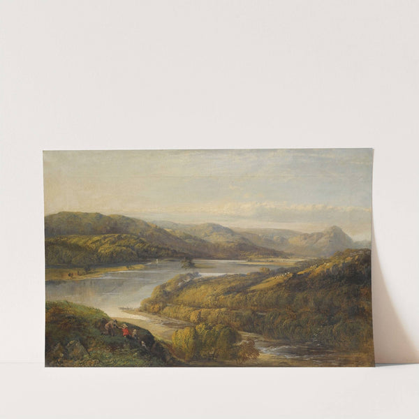 View Of Grasmere Lake, From Loughrigg Fell, Cumbria by John Glover
