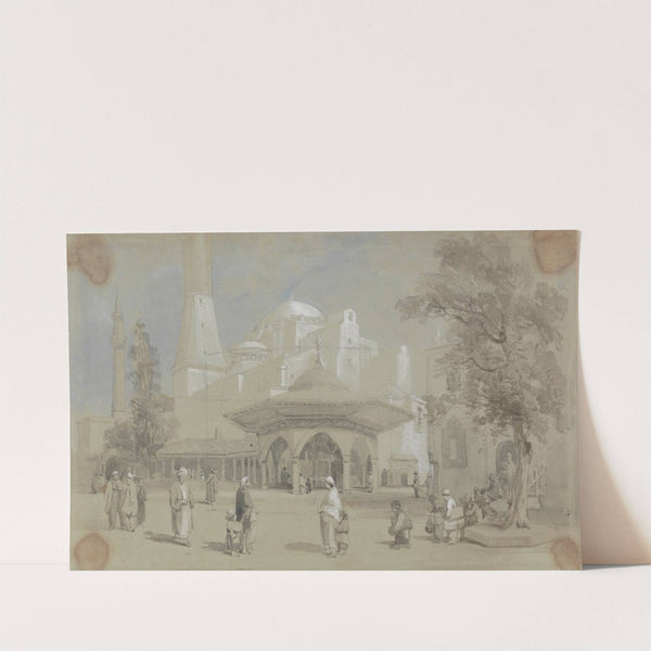 View of Hagia Sophia Mosque and Shadirvan Fountain, Istanbul by Sir Charles D'Oyly