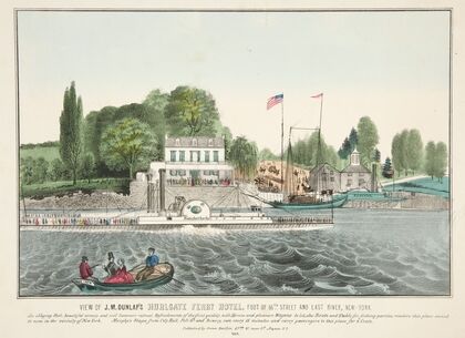View of J.M. Dunlap’s Hurlgate Ferry Hotel …
