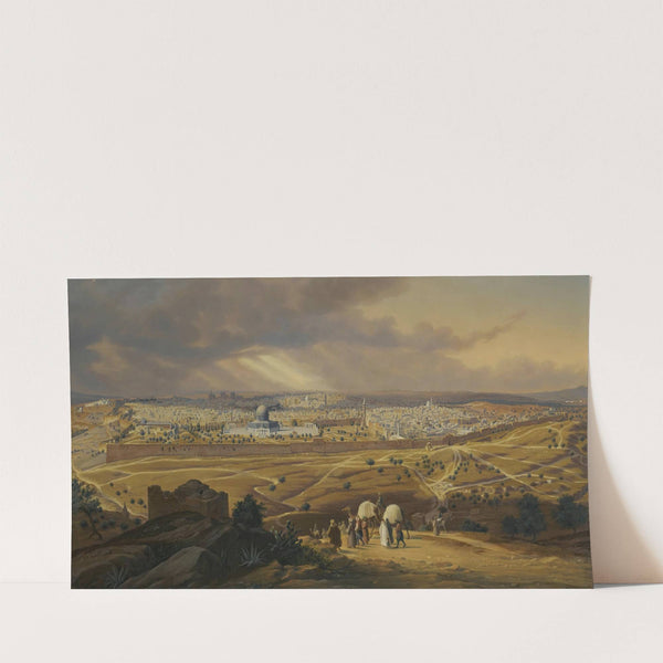 View Of Jerusalem From The Mount Of Olives (1847) by Hubert Sattler