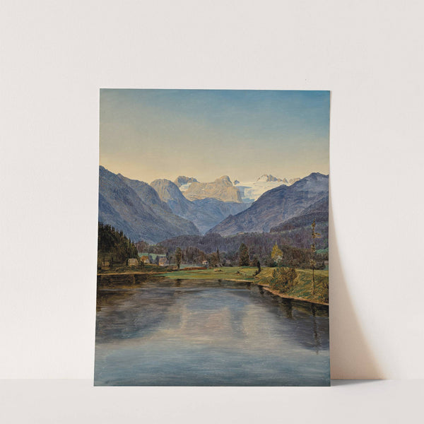 View Of Lake Altaussee And The Dachstein (1834) by Ferdinand Georg Waldmüller