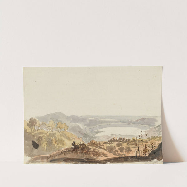 View of Lake Nemi looking towards Rome by Carlo Labruzzi