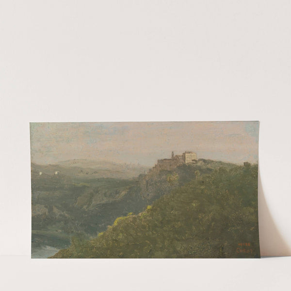 View of Lake Nemi with Genzano in the Distance by Jean-Baptiste-Camille Corot