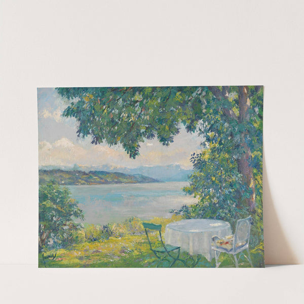 View of Lake Starnberg (1920-30) by Edward Cucuel