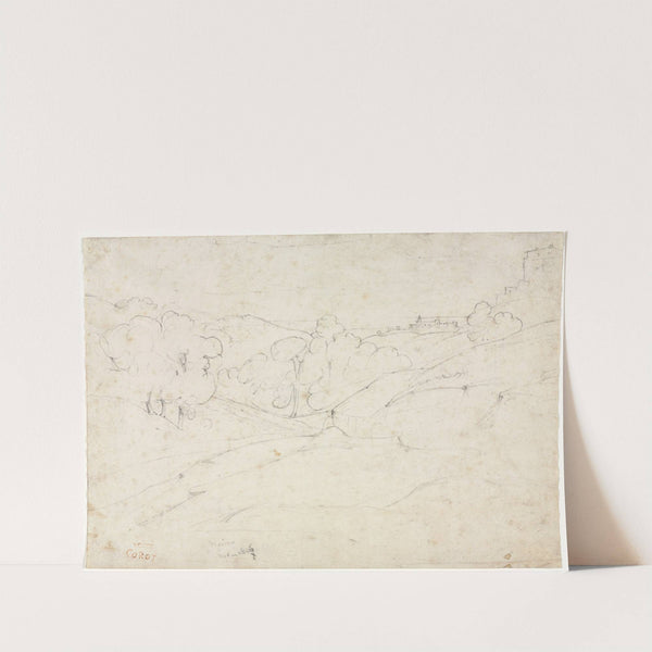 View of Marino (recto) by Jean-Baptiste-Camille Corot