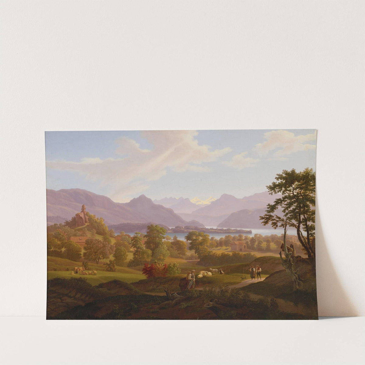 View Of Meggen With The Ruin Of Neu-Habsburg by Salomon Brunner