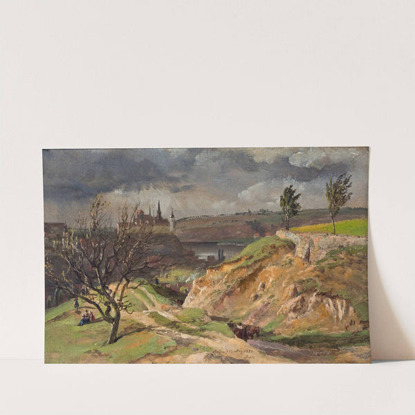 View of Meissen.Study by Johan Christian Dahl