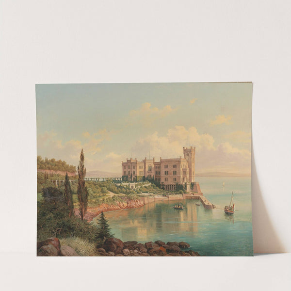 View of Miramare Castle near Trieste by Hubert Sattler