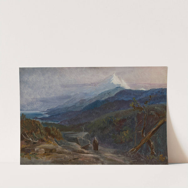View of Mount Athos, Greece by Edward Lear