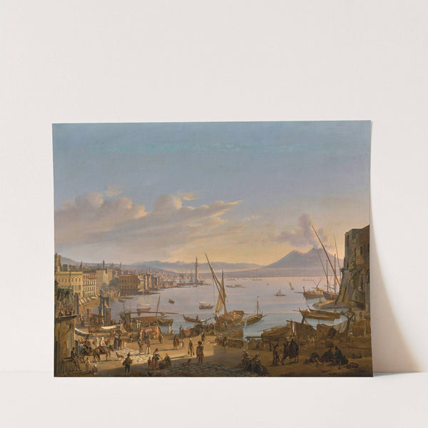 View Of Naples With The Lighthouse, Vesuvius Beyond ( 1830) by Frans Vervloet