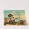 View of Naples with Vesuvius in the background (1861) by Ferdinand Lepie