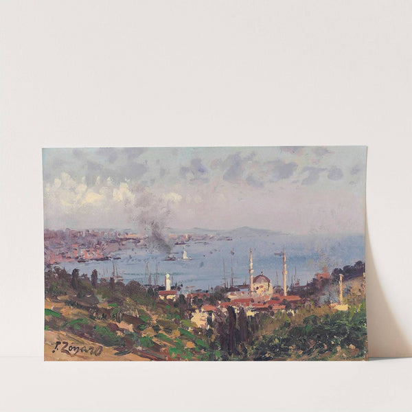 View of Nisantasi with the Dolmabahçe Mosque, Constantinople by Fausto Zonaro