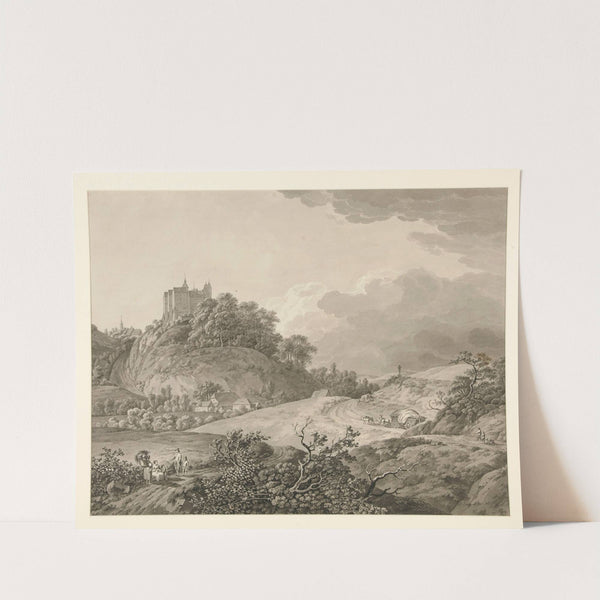 View of Nossen Castle in Saxony by Adrian Zingg