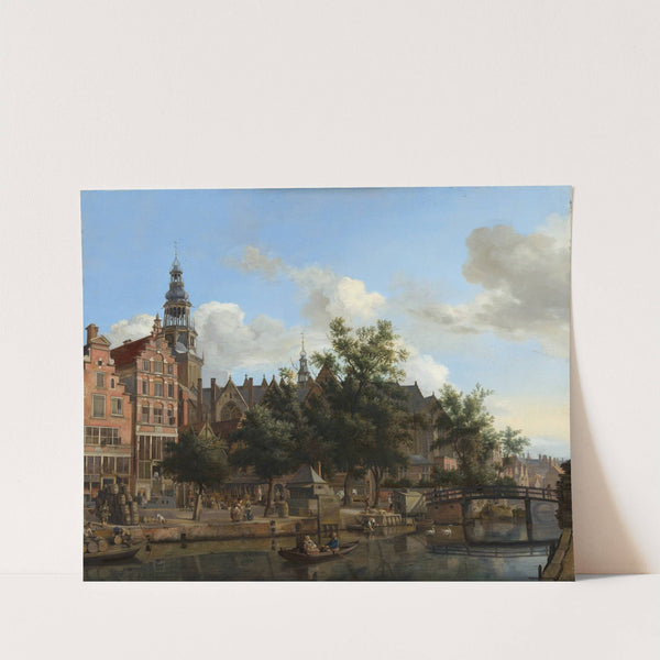View of Oudezijds Voorburgwal with the Oude Kerk in Amsterdam by Jan van der Heyden