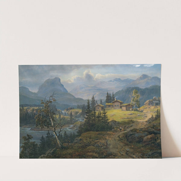 View Of Øylo Farm, Valdres (1846) by Johan Christian Dahl