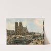 View Of Paris With Notre Dame by Édouard-Jacques Dufeu