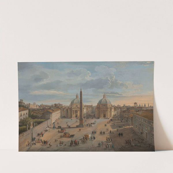 View Of Piazza Del Popolo, Rome by Giovanni Paolo Panini