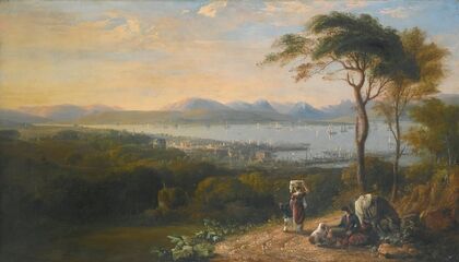 View Of Port Glasgow And Greenock On The Firth Of Clyde, The Argyll Hills Beyond