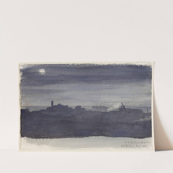 View of Rome at Night by Jean-Hippolyte Flandrin