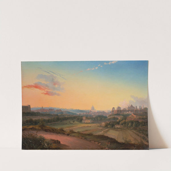 View of Rome in the Evening Light by Wilhelm Brücke