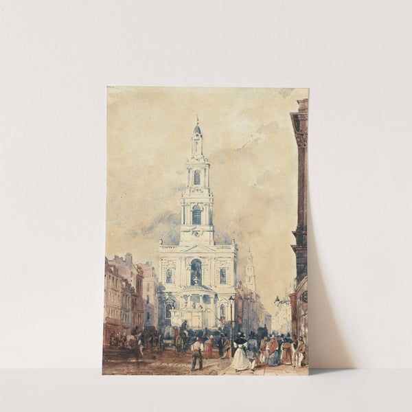 View Of Saint Mary’s Church, London by William Wyld