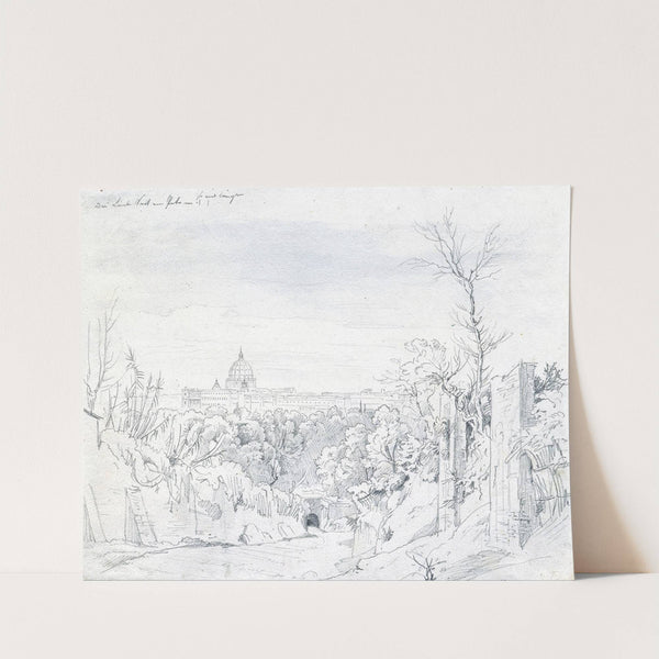 View of Saint Peter’s Basilica in Rome by Johann Georg von Dillis