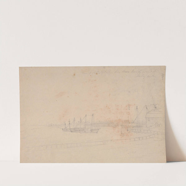 View of Salem & bridge from Beverly on road to Newbury Port by John Rubens Smith