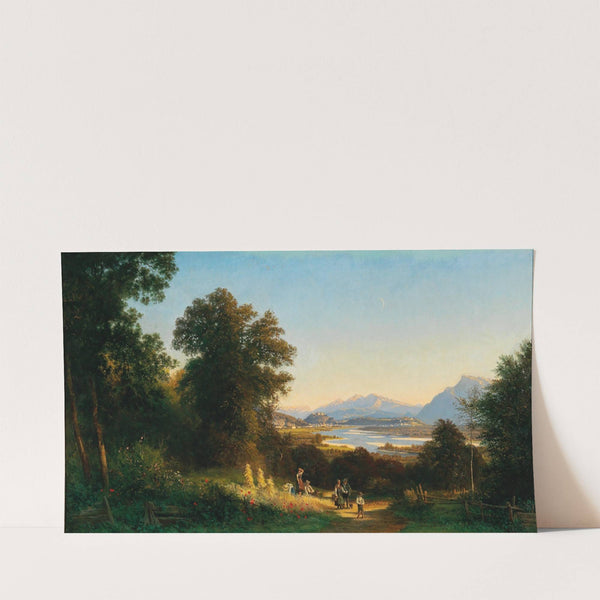 View of Salzburg as seen from Bergheim near Plein by Franz Hinterholzer