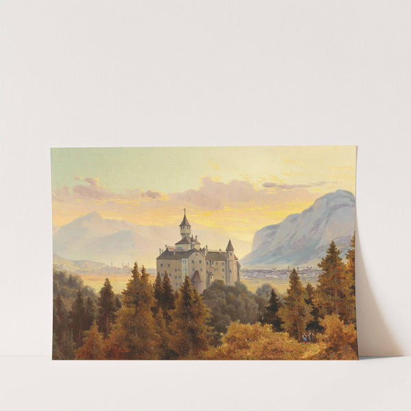 View Of Schloss Ambras Near Innsbruck by Edmund Von Wörndle