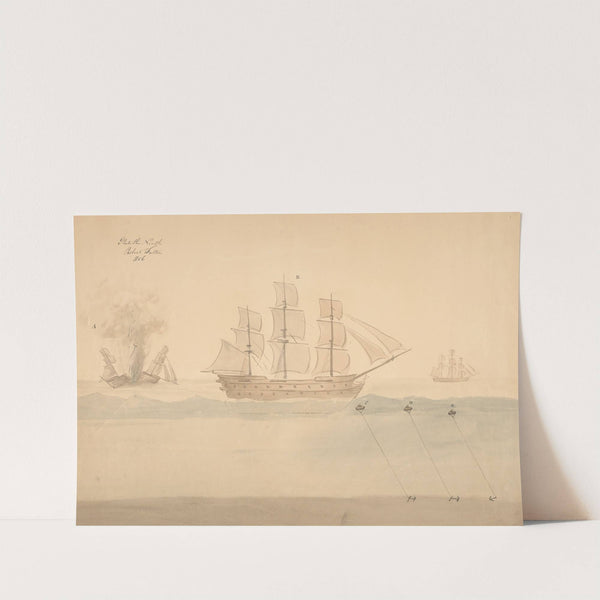 View of ships and mines by Robert Fulton