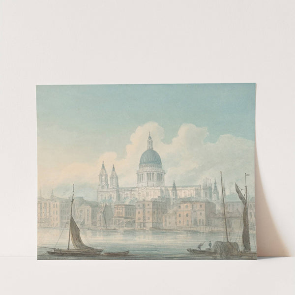 View of St Paul’s Cathedral, from the Southbank of the River Thames, London (1800) by John Buckler