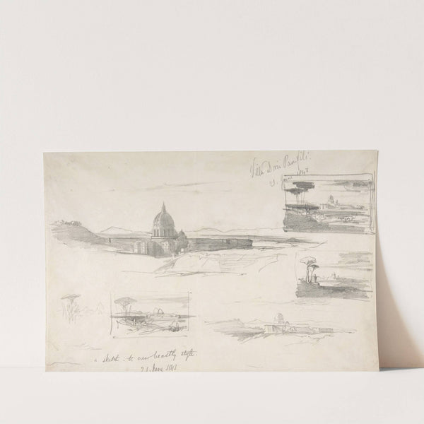 View of St. Peter's, Rome by Edward Lear