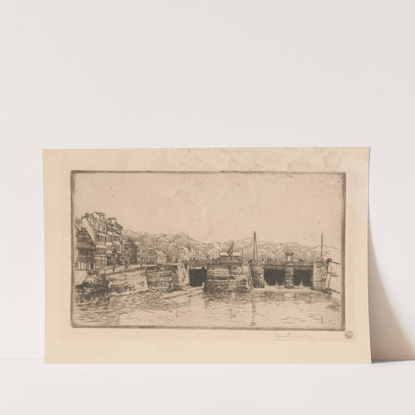 View of St. Valery-en-Caux, sluice (1907) by Józef Pankiewicz