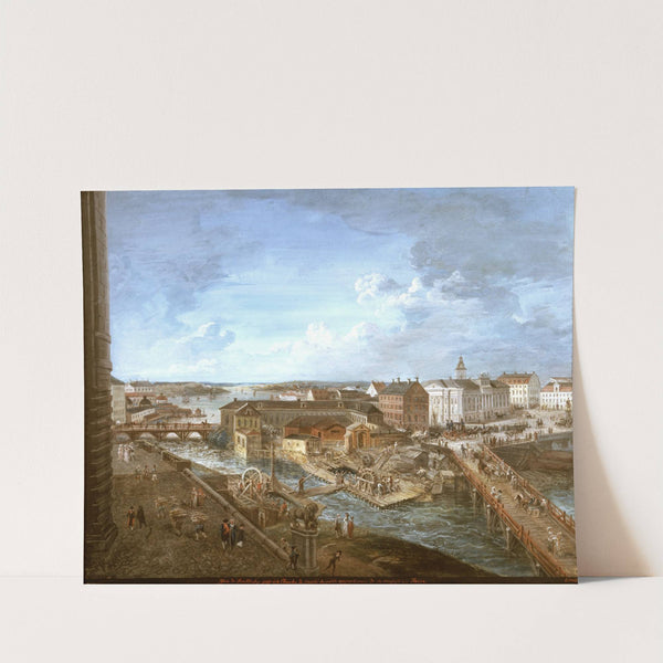 View of Stockholm from the Royal Castle. by Elias Martin