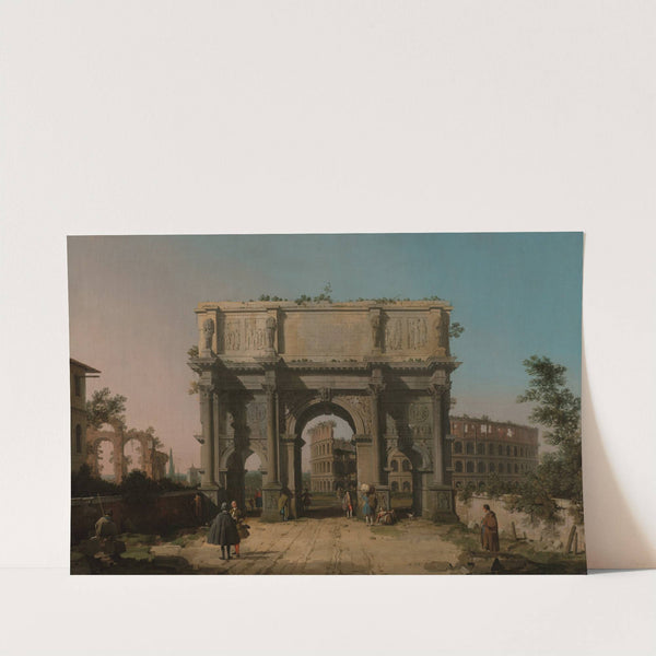 View of the Arch of Constantine with the Colosseum by Canaletto