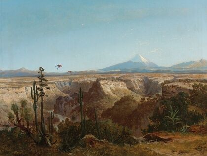 View Of The Atacama Desert In Chile With The Licancabur Volcano In The Background (circa 1858)