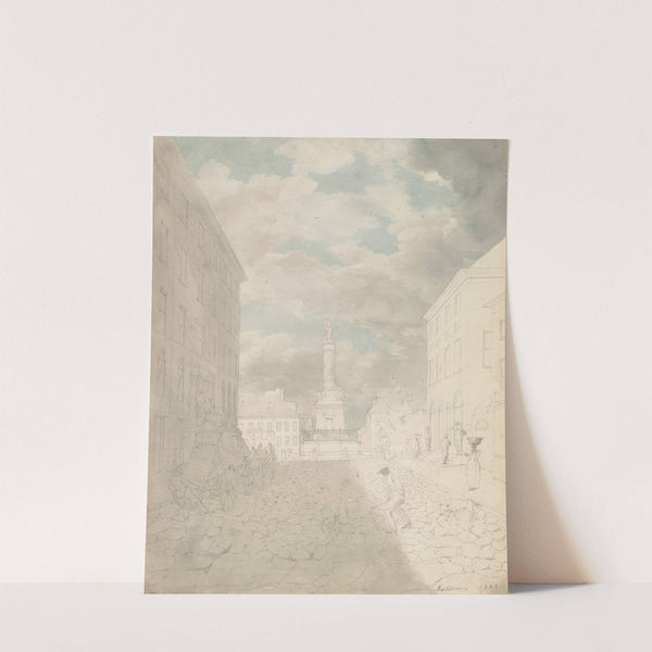 View of the Battle Monument, Baltimore by John Rubens Smith