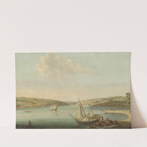 View of the Bosporus, taken from the Height of Beykoz to the northwest, with the Aqueduct of Justinian in the background by Antoine van der Steen