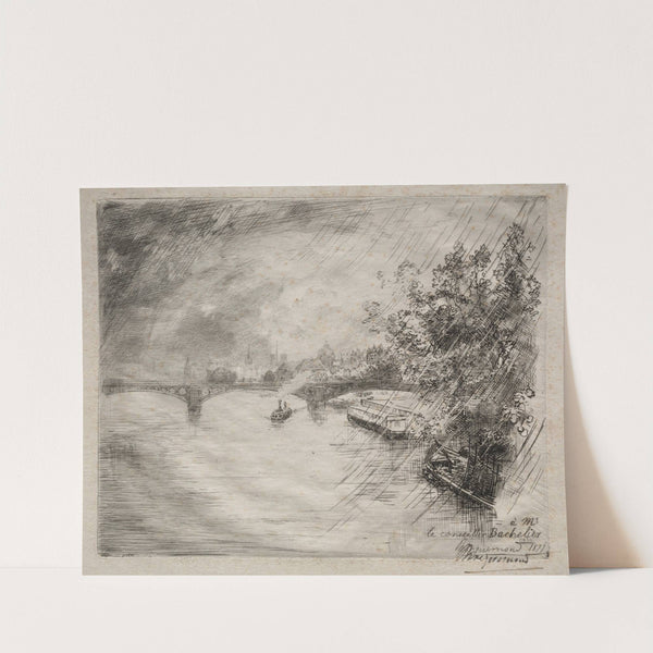 View of the Bridge of Saint-Pères (1877) by Félix Bracquemond