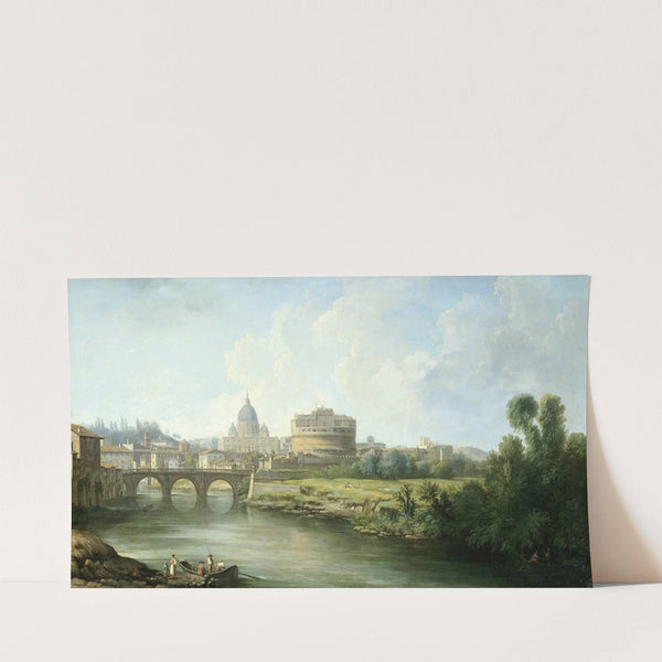 View of the Castel Sant’Angelo in Rome (1750 - 1800) by Pierre-Antoine Demachy
