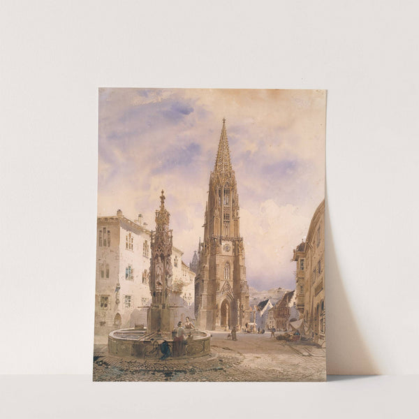 View of the cathedral from the fish fountain (1868) by Friedrich Eibner