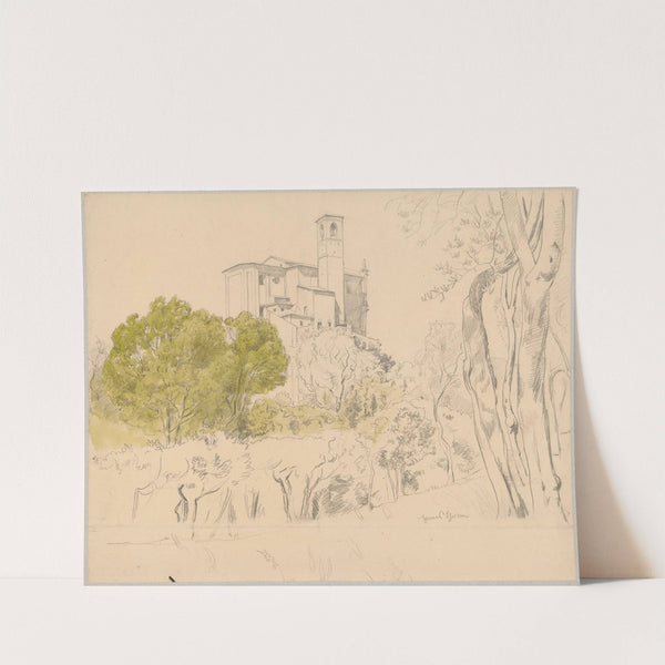 View of the Cathedral of St. Nicholas the Wonderworker in Gardone di Sopra, Lombardy (1897) by Hans Thoma