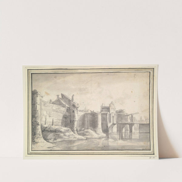 View of the city walls of Utrecht with St. Mary’s Church in the distance (17th century) by Antonie Waterloo