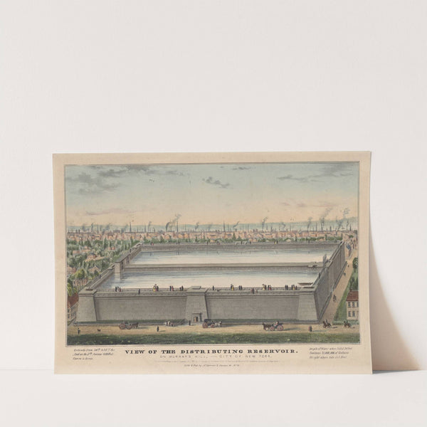 View of the Distributing Reservoir on Murray’s Hill, City of New York (1842) by Currier & Ives.