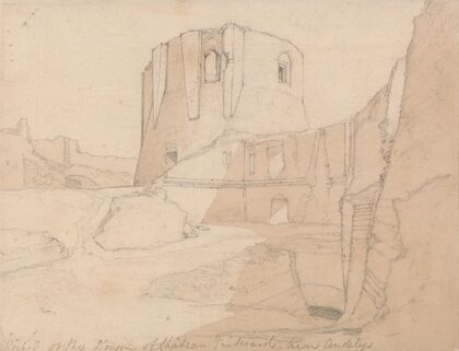 View of the Donjon of Chateau Gaillard, near Andelys, Normandy