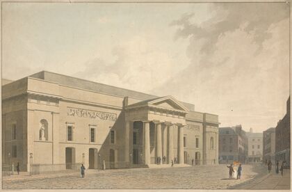 View of the East Front of the New Theatre Royal Covent Garden (1809)
