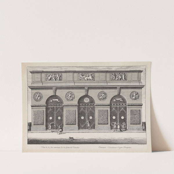 View of the exterior face of the Versailles Grotto (1672) by Jean Le Pautre