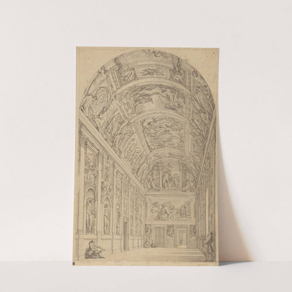 View of the Farnese Gallery, Rome by Francesco Panini