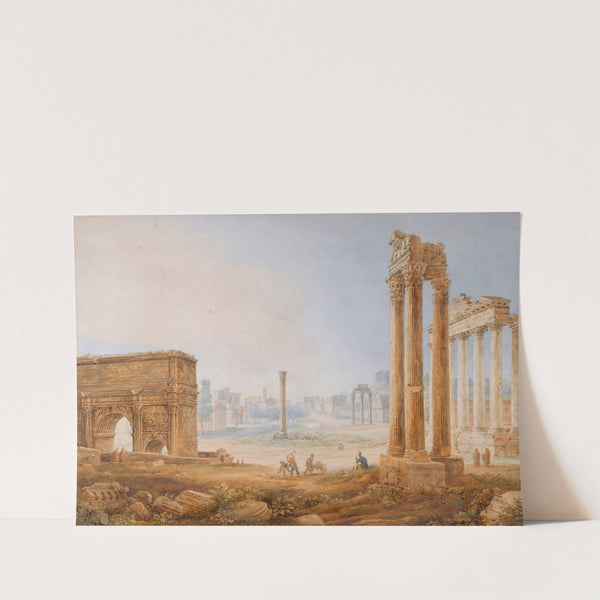 View Of The Forum With The Arch Of Septimus Severus by Henri Lévêque